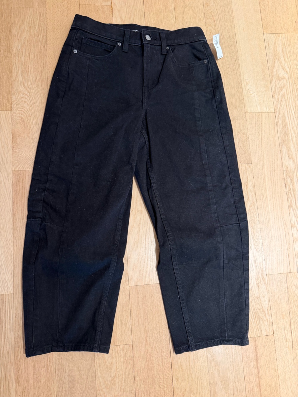 Old Navy Black Barrel-Leg Jeans